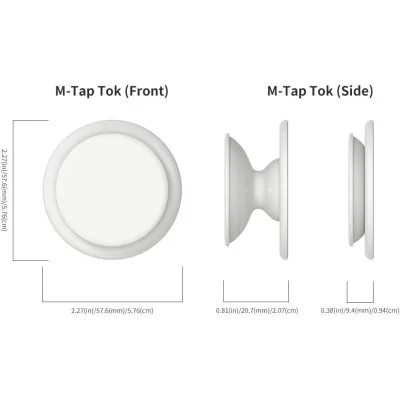 Sinjimoru M-Tap Tok Phone Grip Magnetic Silicone - White